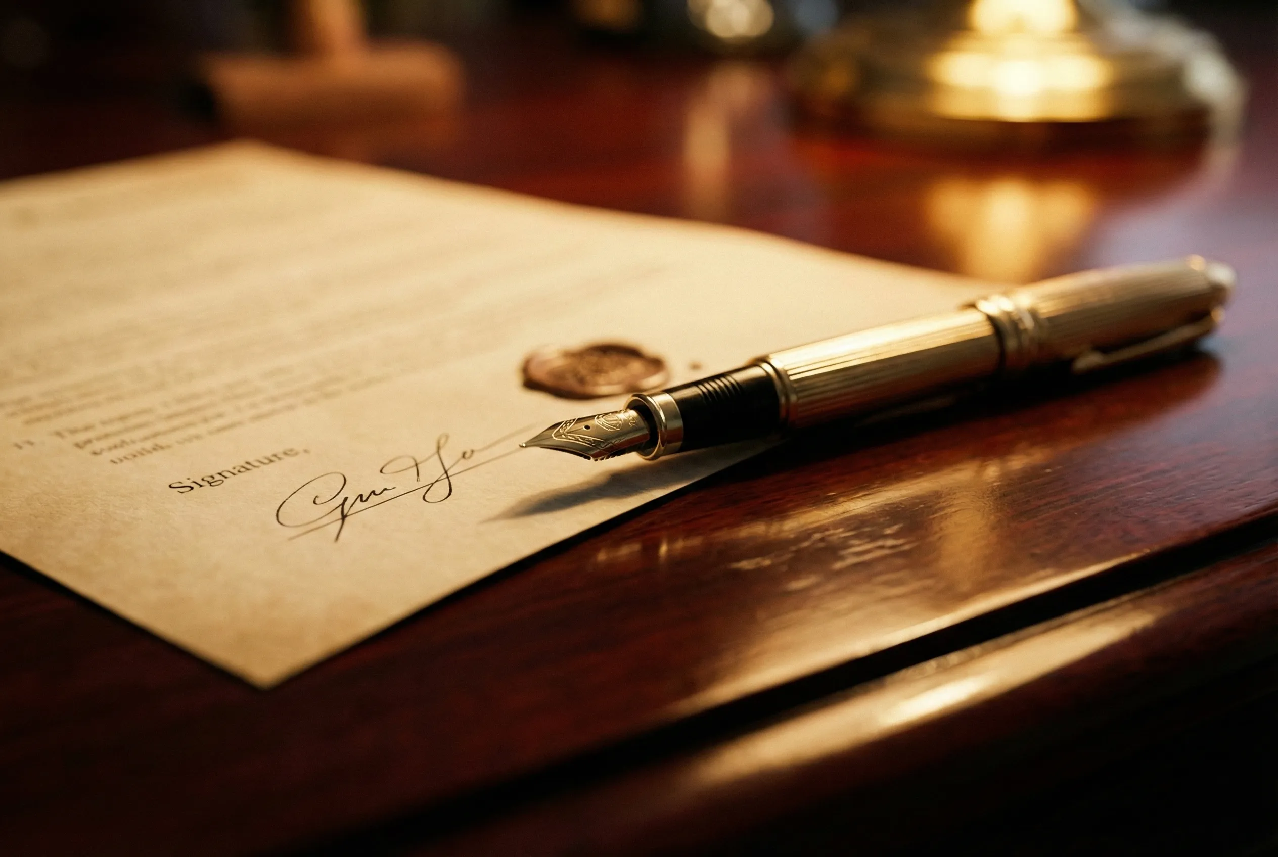 Document juridique signé