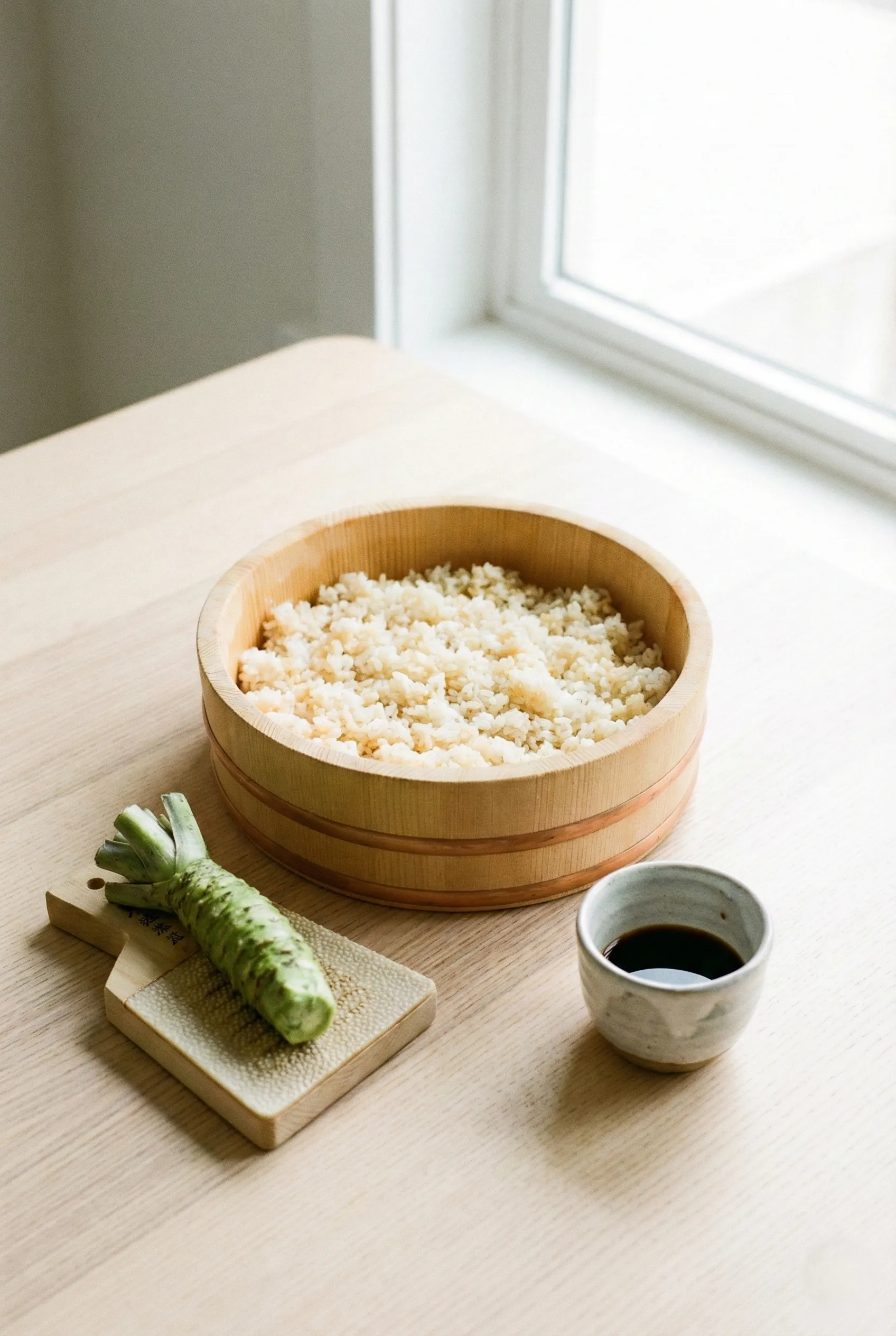 Riz et wasabi frais