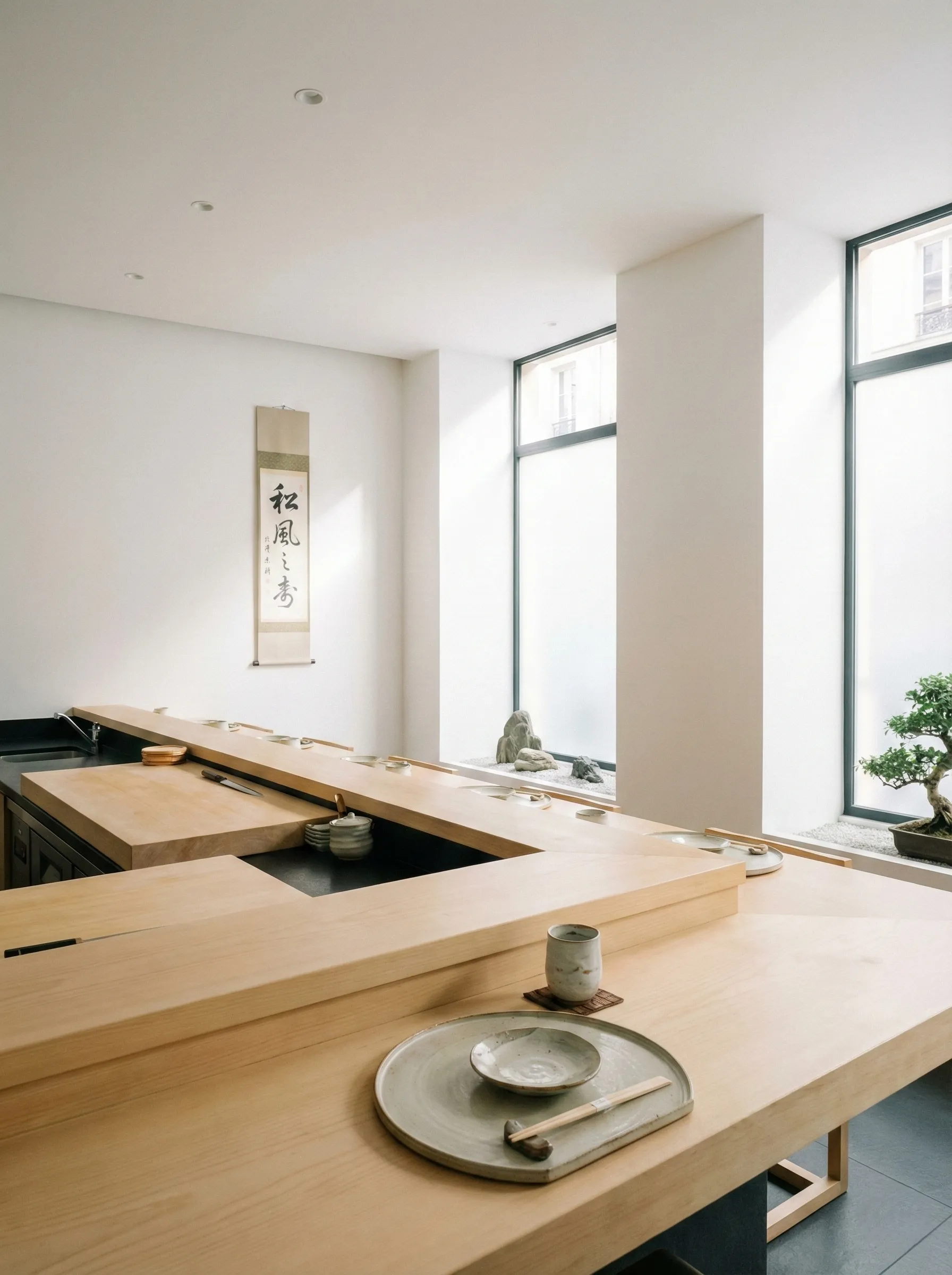 Comptoir sushi Yamamoto - ambiance zen